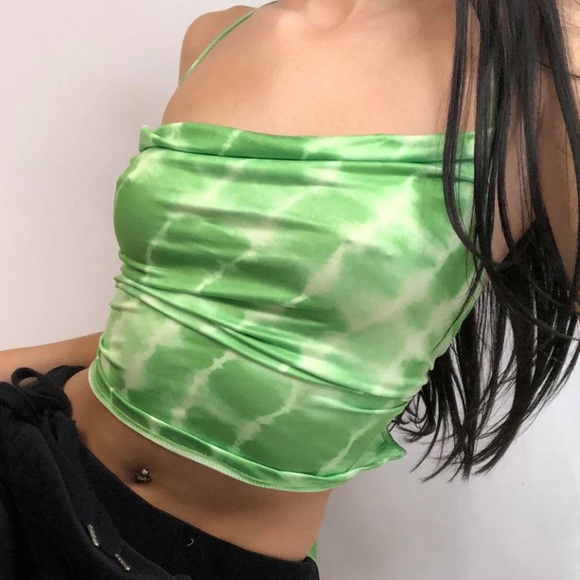 GREEN COWL NECK TOP - Picture 4 of 4